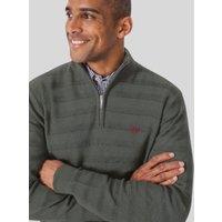 Charcoal Cashmere & Silk Blend 1/4 Zip Jumper Size M