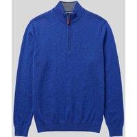 Steel Blue Mens Cotton Half Zip Jumper Size XS