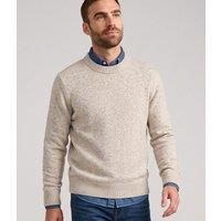 Mens Natural Crew Neck Jumper Size S