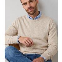 Mens Natural Fine Pure Cotton Jumper Size S