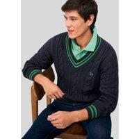 Mens Green V Neck Cricket Jumper Size XXL