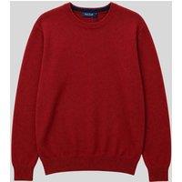Mens Red Wool Crew Neck Jumper Size M