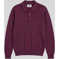 Mens Aubergine Cotton Modal Geometric Jumper Size 4XL