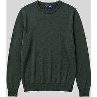 Mens Green Extra Fine Merino Wool Jumper Size 3XL