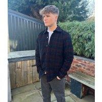 Mens Checked Cord Padded Shirt Size S