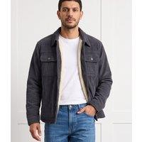 Mens Charcoal Sherpa Corduroy Jacket Size M