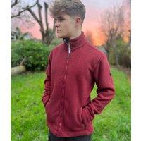 Deep Red Mens Garrian Fleece Jacket Size L