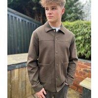 Khaki Mens Cotton Rich Jersey Overshirt Size L