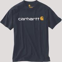 Navy Carhartt Relaxed Fit Logo Cotton T-Shirt Size M