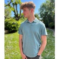 Teal Ex Seasalt Treve Organic Cotton Polo Shirt Size M