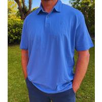 Cornflower Blue Mens Jersey Polo Shirt Size L