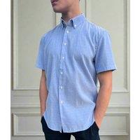 Mens Chambray Cotton Shirt Size M