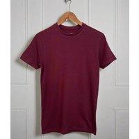 Burgundy Mens Slim Fit T Shirt Size XS