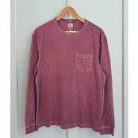 Red Mens Cotton Long Sleeve T Shirt Size L
