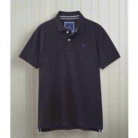 Mens Black Classic Cotton Polo Shirt Size L
