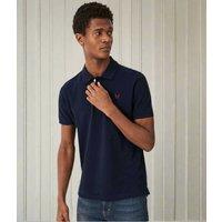 Navy Mens Classic Cotton Polo Shirt Size M