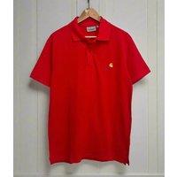 Red Men's WIP Cotton Polo Shirt Size L