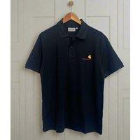 Black Men's WIP Cotton Polo Shirt Size L