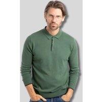 Green Alden Long Sleeve Knitted Polo Size L