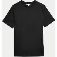 Black Premium Cotton Mens T Shirt Size L