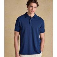 Blue Woody Pure Cotton Pique Polo Shirt Size XL