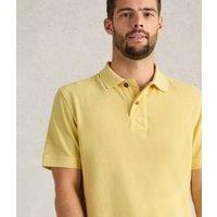 Mens Pale Yellow Cotton Polo Shirt Size XL