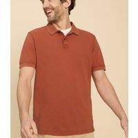 Mens Orange Cotton Polo Shirt Size XL