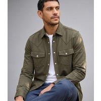 Khaki Mens Premium Over Shirt Size L