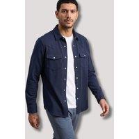 Navy Mens Premium Over Shirt Size L
