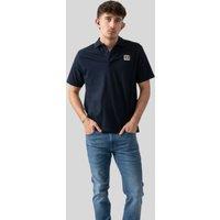 Navy Aquascutum Mens Pique Polo Shirt Size L