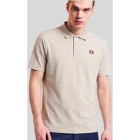 Beige Aquascutum Mens Pique Polo Shirt Size L