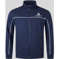 Navy Aquascutum Active Piping Mock Neck Track Top Size S