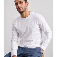 Mens White Relaxed Fit Ultimate Long Sleeve T Shirt Size XXL