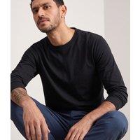 Mens Black Relaxed Fit Ultimate Long Sleeve T Shirt Size 3XL