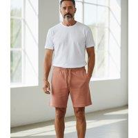 Mens Rust Relaxed Fit Garment Dyed Jersey Shorts Size L