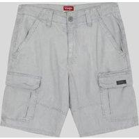 Mens Light Grey Relaxed Fit Cargo Shorts Size 36