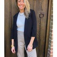 Black Single Button Blazer Size 6