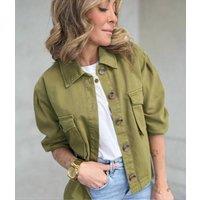 Khaki Relaxed Shacket Size 10