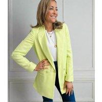 Lime Double Breasted Relaxed Blazer Size 12