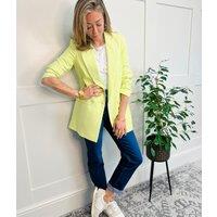 Lime Double Breasted Relaxed Blazer Size 8