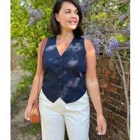 Navy Tailored Waistcoat Size 14