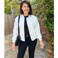 Ivory Bomber Jacket Size 24