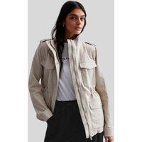 Stone Cotton Utility Jacket Size 6