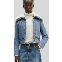 Shearling Denim Jacket Size 12