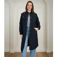 Black Detachable Sleeves Padded Coat Size 16