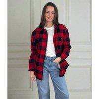 Red Sherpa Checked Shirt Size 16/18