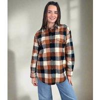 Brown Sherpa Checked Shirt Size 16/18