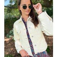 Ecru Utility Oversized Style Denim Jacket Size 22