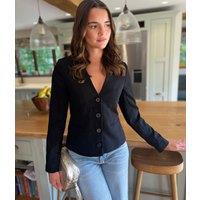 Black V Neck Blazer Size 16