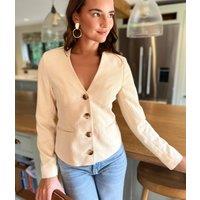 Buttermilk V Neck Blazer Size 18
